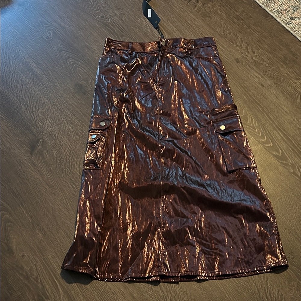 Cargo Metallic Skirt